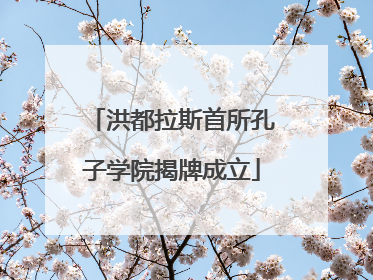 洪都拉斯首所孔子学院揭牌成立