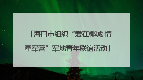 海口市组织“爱在椰城 情牵军营”军地青年联谊活动