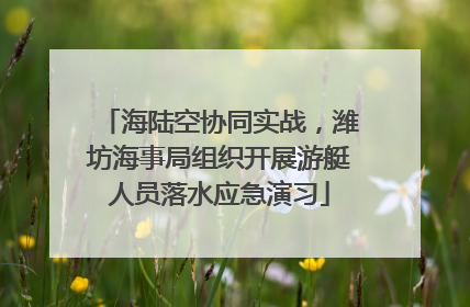海陆空协同实战，潍坊海事局组织开展游艇人员落水应急演习