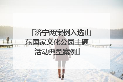 济宁两案例入选山东国家文化公园主题活动典型案例