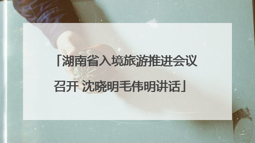 湖南省入境旅游推进会议召开 沈晓明毛伟明讲话