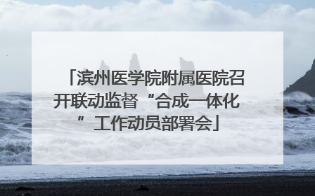滨州医学院附属医院召开联动监督“合成一体化”工作动员部署会