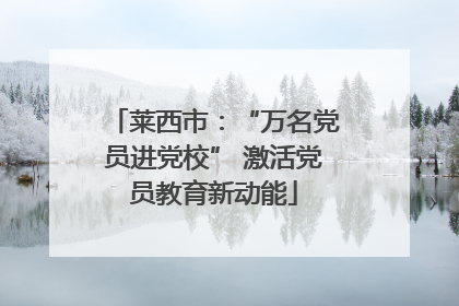 莱西市：“万名党员进党校” 激活党员教育新动能