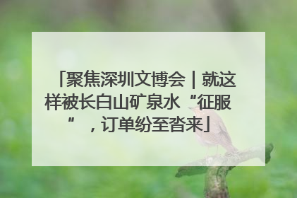 聚焦深圳文博会｜就这样被长白山矿泉水“征服”，订单纷至沓来