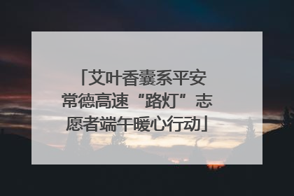 艾叶香囊系平安 常德高速“路灯”志愿者端午暖心行动