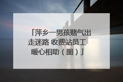 萍乡一男孩赌气出走迷路 收费站员工暖心相助（图）