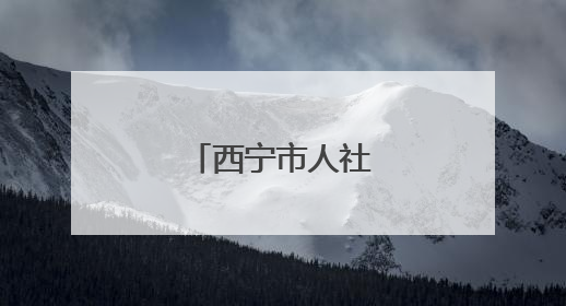 西宁市人社局最新公告