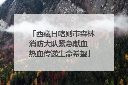 西藏日喀则市森林消防大队紧急献血 热血传递生命希望