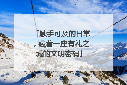 触手可及的日常，藏着一座有礼之城的文明密码