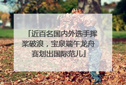 近百名国内外选手挥桨破浪，宝泉端午龙舟赛划出国际范儿