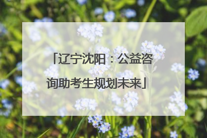辽宁沈阳:公益咨询助考生规划未来