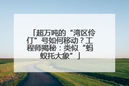 超万吨的“湾区伶仃”号如何移动？工程师揭秘：类似“蚂蚁托大象”