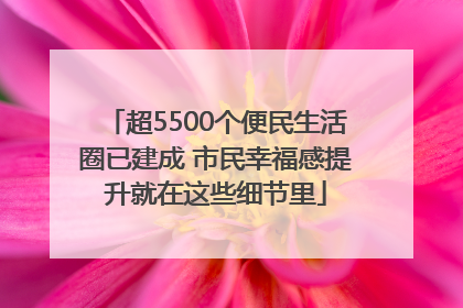 超5500个便民生活圈已建成 市民幸福感提升就在这些细节里