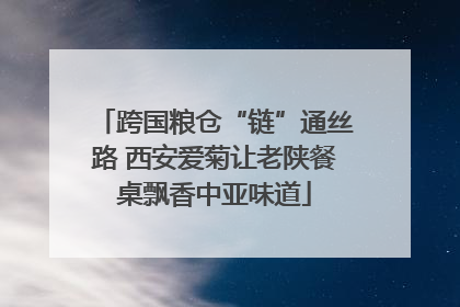 跨国粮仓“链”通丝路 西安爱菊让老陕餐桌飘香中亚味道