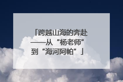 跨越山海的奔赴——从“杨老师”到“海河阿帕”