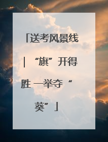 送考风景线｜“旗”开得胜 一举夺“葵”