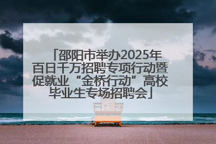 邵阳市举办2025年百日千万招聘专项行动暨促就业“金桥行动”高校毕业生专场招聘会