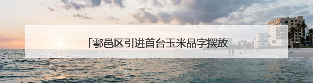 鄠邑区引进首台玉米品字摆放气吹播种机助力夏播提质增速