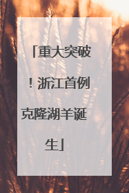 重大突破！浙江首例克隆湖羊诞生