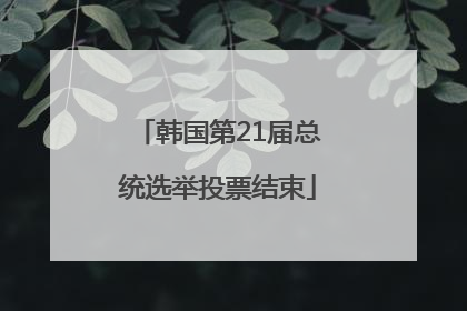 韩国第21届总统选举投票结束
