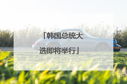 韩国总统大选即将举行