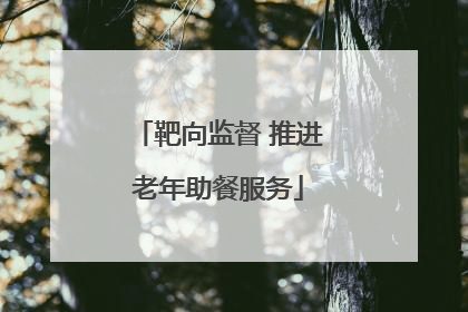 靶向监督 推进老年助餐服务