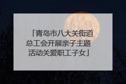 青岛市八大关街道总工会开展亲子主题活动关爱职工子女