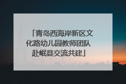 青岛西海岸新区文化路幼儿园教师团队赴岷县交流共建