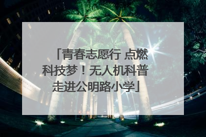 青春志愿行 点燃科技梦！无人机科普走进公明路小学