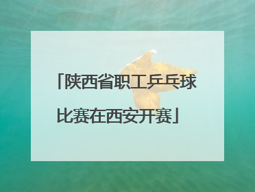 陕西省职工乒乓球比赛在西安开赛