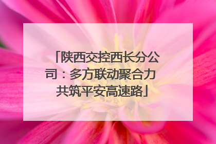 陕西交控西长分公司：多方联动聚合力 共筑平安高速路