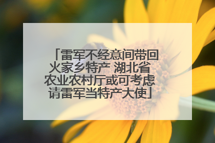 雷军不经意间带回火家乡特产 湖北省农业农村厅或可考虑请雷军当特产大使
