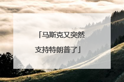 马斯克又突然支持特朗普了