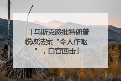 马斯克怒批特朗普税改法案“令人作呕”，白宫回击