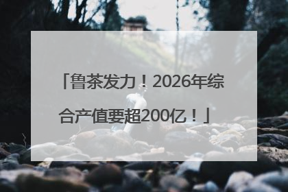 鲁茶发力！2026年综合产值要超200亿！