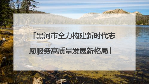 黑河市全力构建新时代志愿服务高质量发展新格局