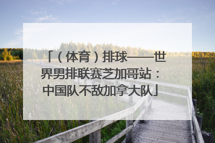 （体育）排球——世界男排联赛芝加哥站：中国队不敌加拿大队