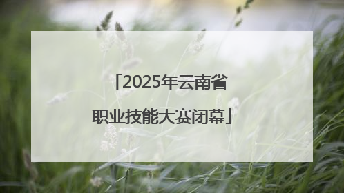 2025年云南省职业技能大赛闭幕