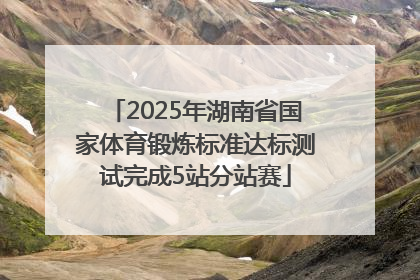 2025年湖南省国家体育锻炼标准达标测试完成5站分站赛