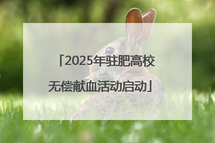 2025年驻肥高校无偿献血活动启动