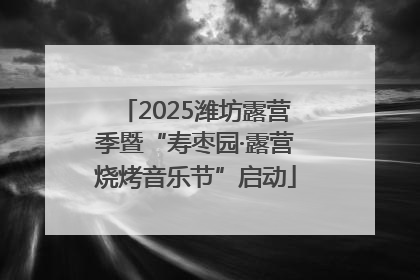 2025潍坊露营季暨“寿枣园·露营烧烤音乐节”启动