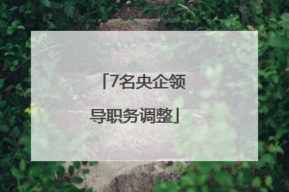 7名央企领导职务调整