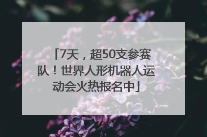 7天，超50支参赛队！世界人形机器人运动会火热报名中