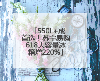 550L+成首选！苏宁易购618大容量冰箱增220%