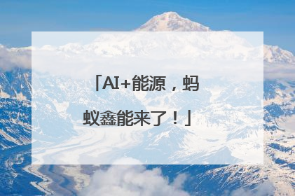 AI+能源，蚂蚁鑫能来了！